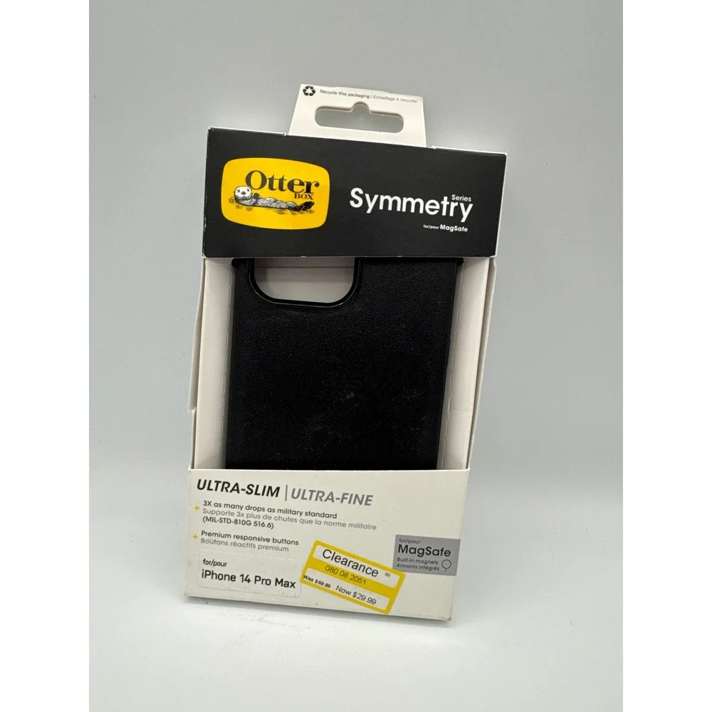 OtterBox Symmetry iPhone 14 Pro Max Black New MagSafe Ultra-Slim Case